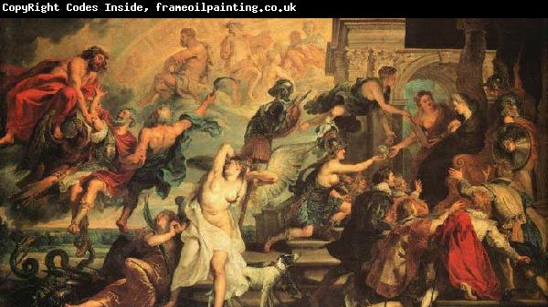 RUBENS, Pieter Pauwel The Apotheosis of Henry IV and the Proclamation of the Regency of Marie de Medicis on May